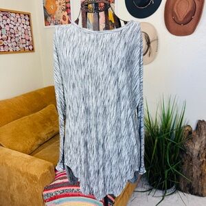 Wilfred | marled long sleeve open back blouse | S